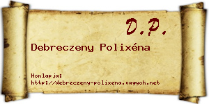 Debreczeny Polixéna névjegykártya
