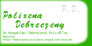 polixena debreczeny business card